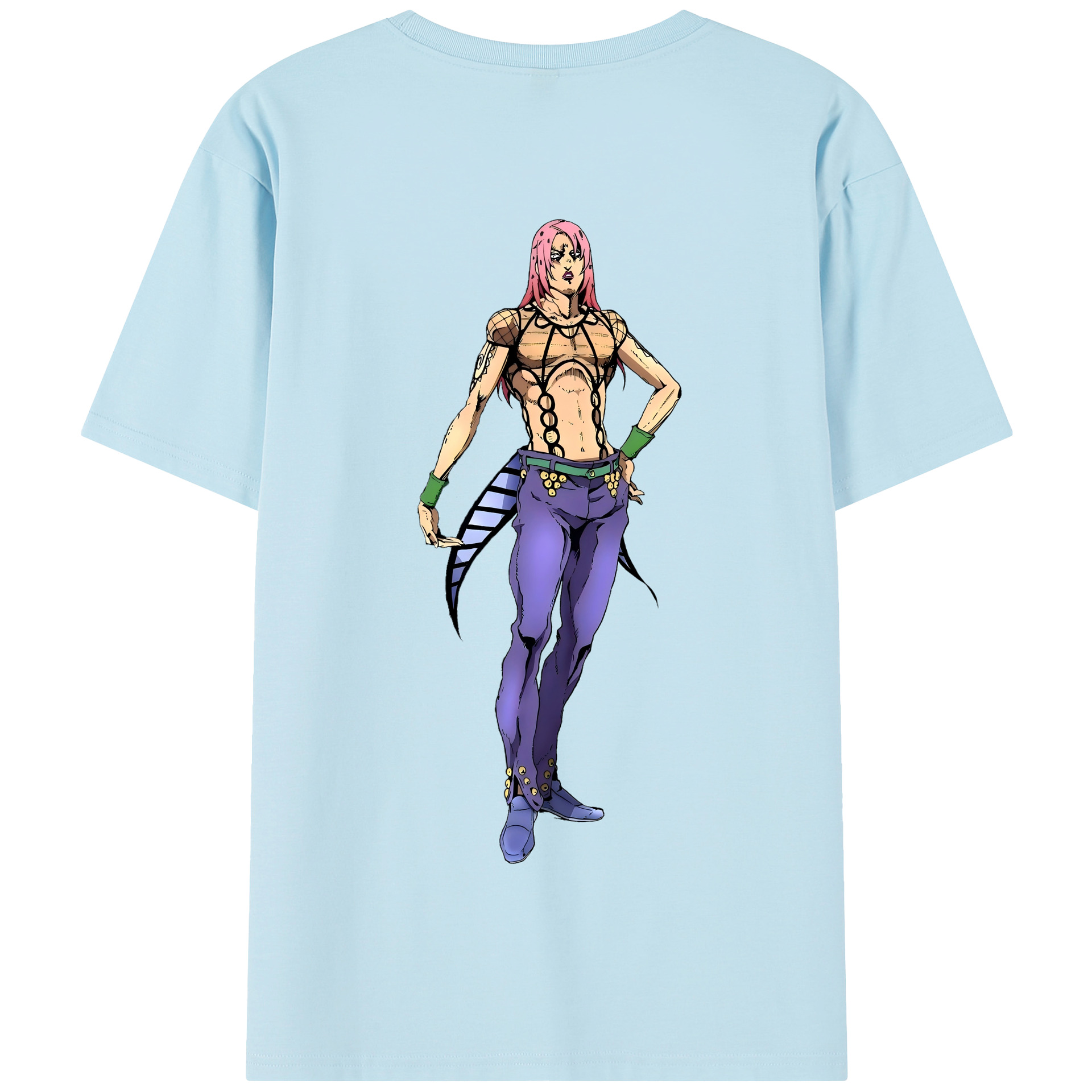 （画像用） ジョジョの奇妙な冒険 ビネガー?ドッピオ JoJo's Bizarre Adventure Vinegar Doppio 綿100％半袖Tシャツ（背面プリント）
